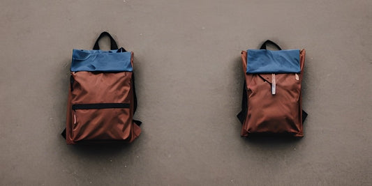 two backpacks on the floor