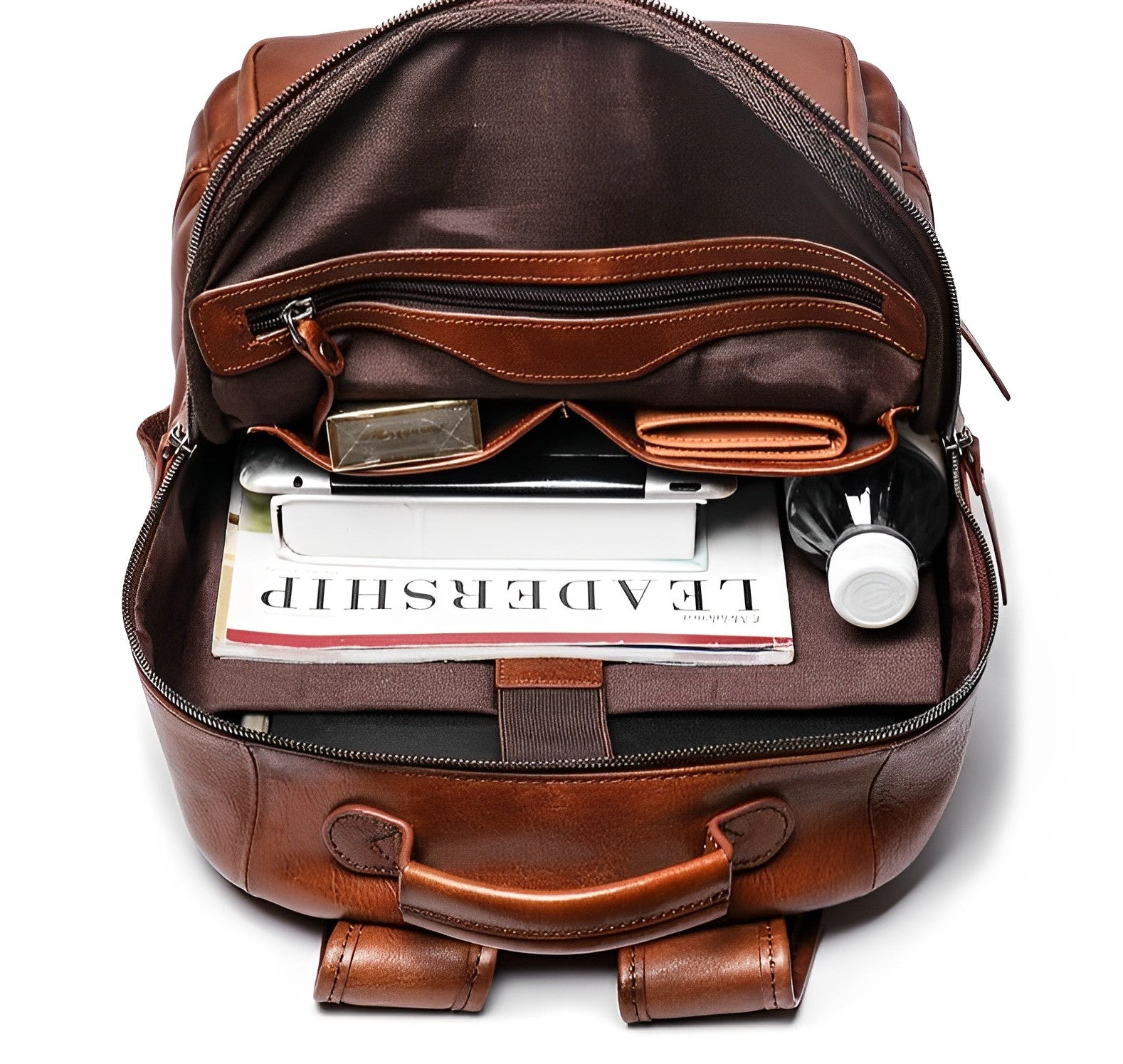 Bazgy Espresso: A Genuine Leather Backpack - BagzyBag