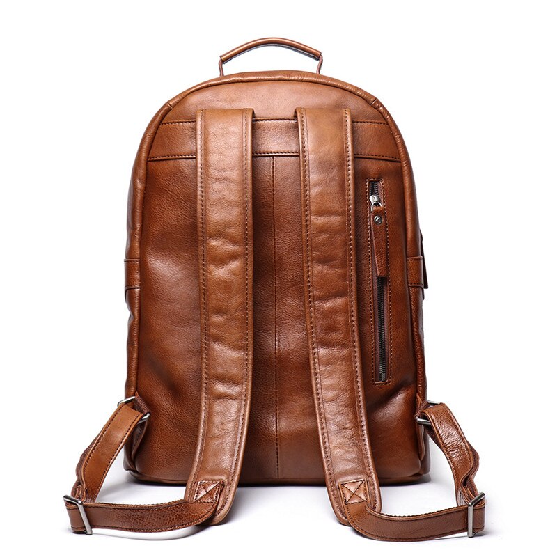 Bazgy Espresso: A Genuine Leather Backpack - BagzyBag