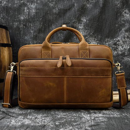 Bagzy Ruggard: Vintage Leather Briefcase - BagzyBag