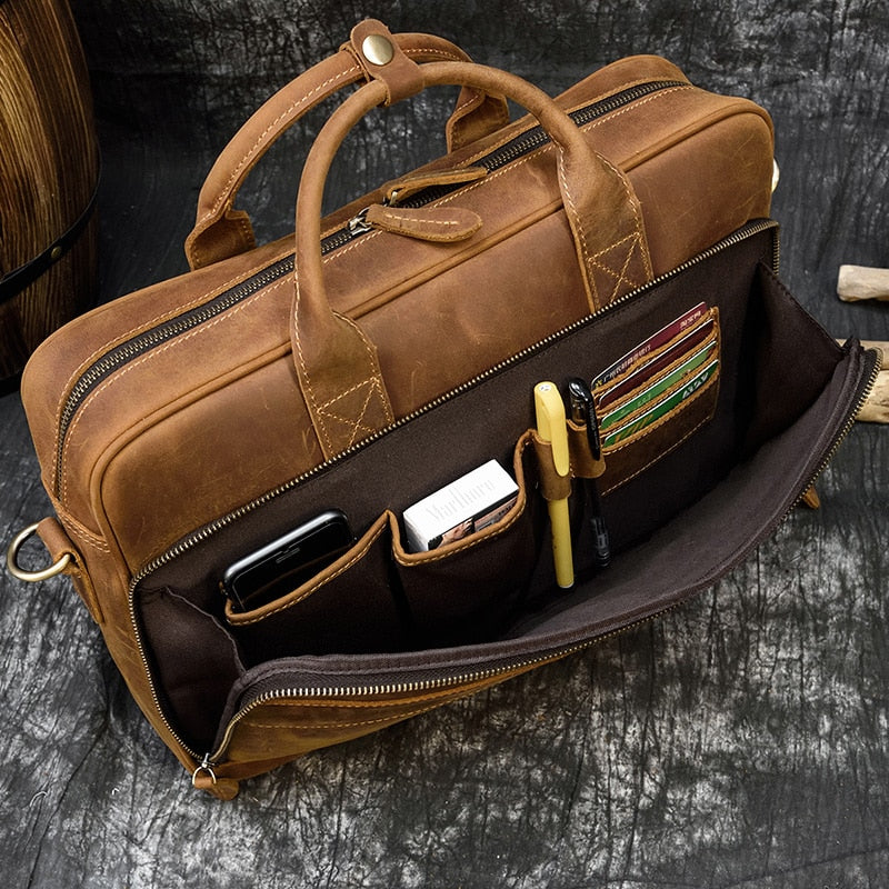 Bagzy Ruggard: Vintage Leather Briefcase - BagzyBag