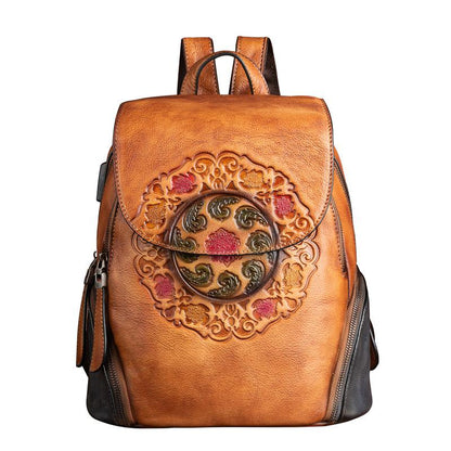 Bagzy Blossom: A Leather Backpack. - BagzyBag